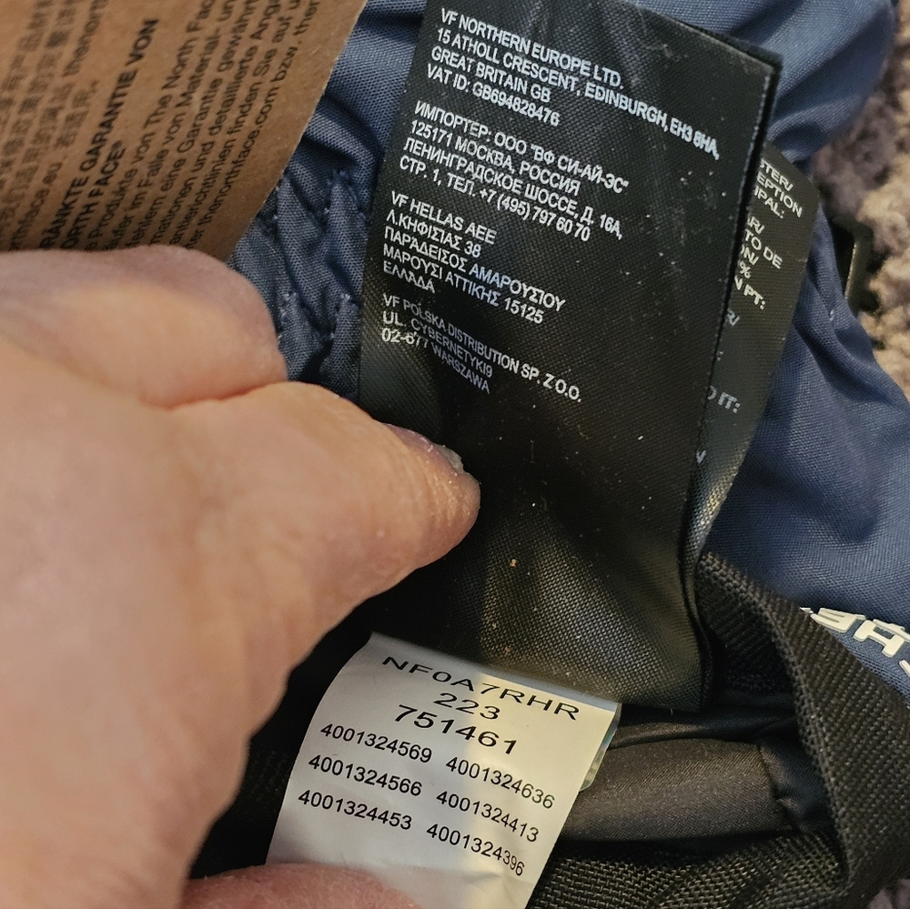The North Face Montana Ski Mittens Blue Black Warmest Unisex Kid's Size Small - Picture 6 of 16